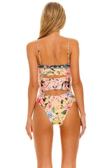 Carrie Sally Twist Front Floral One Piece