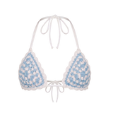 Baby Blue Granny Square Bikini Top