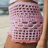 Bubble Gum Miniq Crochet Shorts