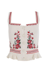 Charlotte Cherish Embroidered Top