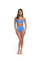 Lauren Basket Blue Bikini Top