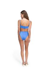 Lauren Basket Blue Bikini Top