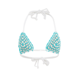 Azure Granny Square Bikini Top