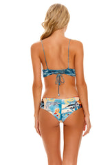Nellie Shaka Blue Woven Top
