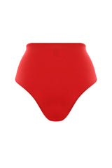 Brina Shaka Red High Waist Bikini Bottom