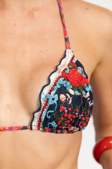 Lolita Embroidered Bikini Top