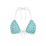 Azure Granny Square Bikini Top