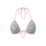 Ballet Blue Granny Square Bikini Top
