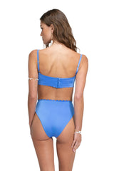Penelope Basket Blue Scallop Bikini Bottom