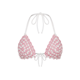 Pale Pink Granny Square Bikini Top