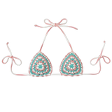 Ballet Blue Granny Square Bikini Top