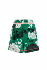 Watts Kaaw Olive Green Floral Shorts